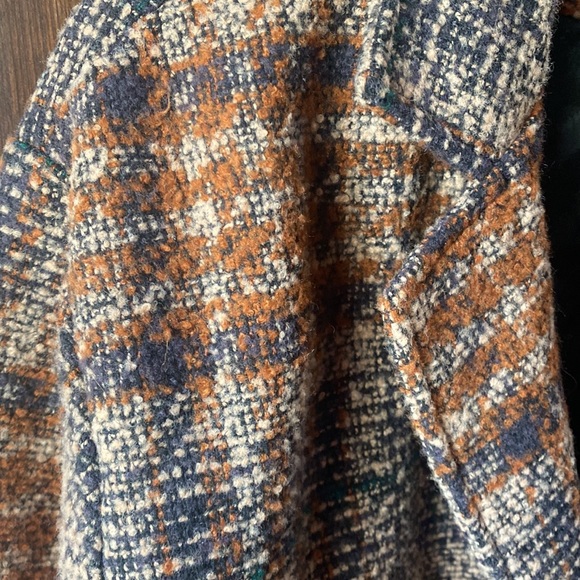 Plaid Pea Coat - Picture 2 of 2